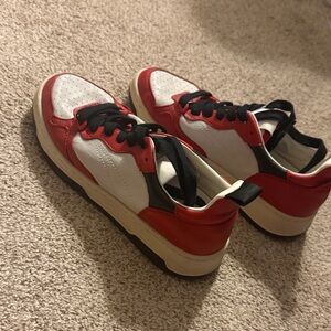Steve Madden  Red and White Sneakers